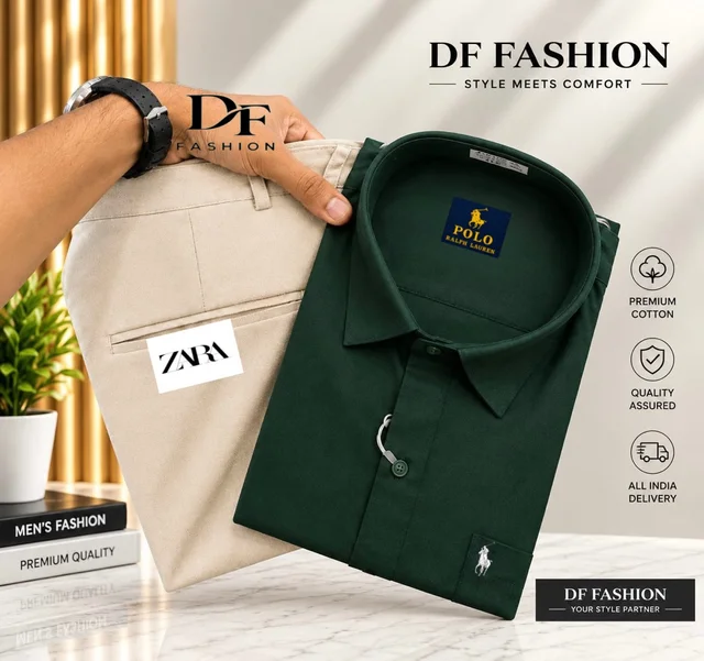 Stylish Formal Pant Shirt Combo - L, 34