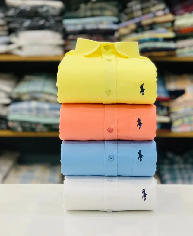 RL POLO Plain Shirt ( Combo Of 4pcs ) - 26x24x4, M 38
