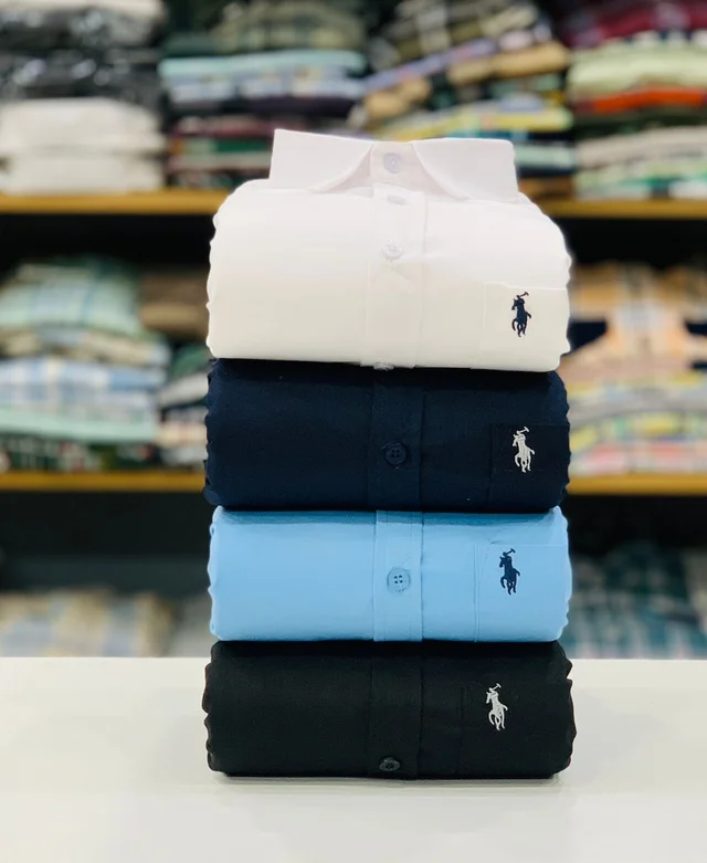 RL POLO Plain Shirt ( Combo Of 4pcs ) - 26x24x4, M 38