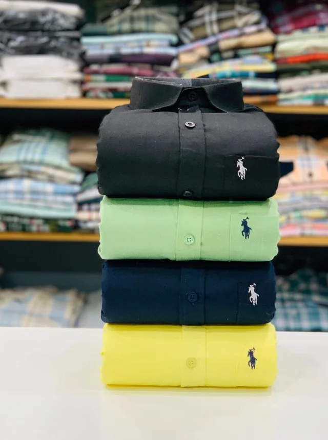 RL POLO Plain Shirt ( Combo Of 4pcs ) - 26x24x4, M 38