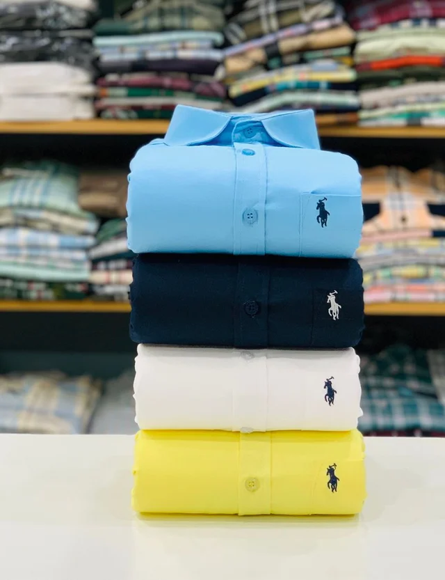 RL POLO Plain Shirt ( Combo Of 4pcs ) - 26x24x4, M 38