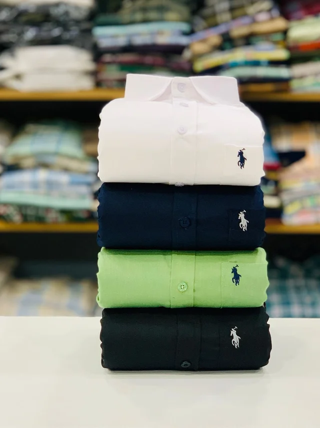 RL POLO Plain Shirt ( Combo Of 4pcs ) - 26x24x4, M 38