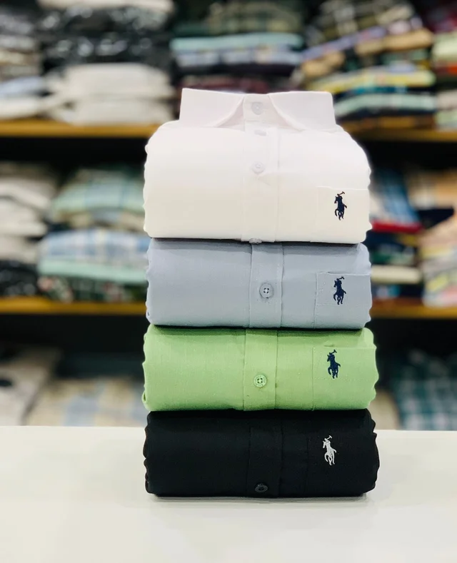 RL POLO Plain Shirt ( Combo Of 4pcs ) - 26x24x4, M 38