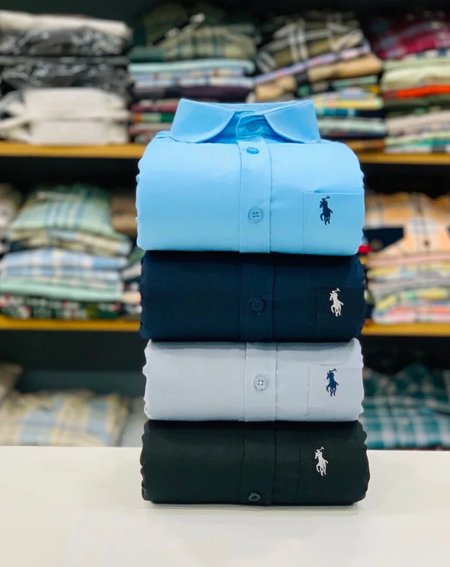 RL POLO Plain Shirt ( Combo Of 4pcs ) - 26x24x4, M 38