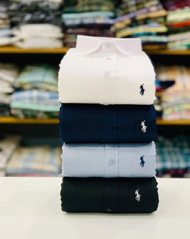RL POLO Plain Shirt ( Combo Of 4pcs ) - 26x24x4, M 38