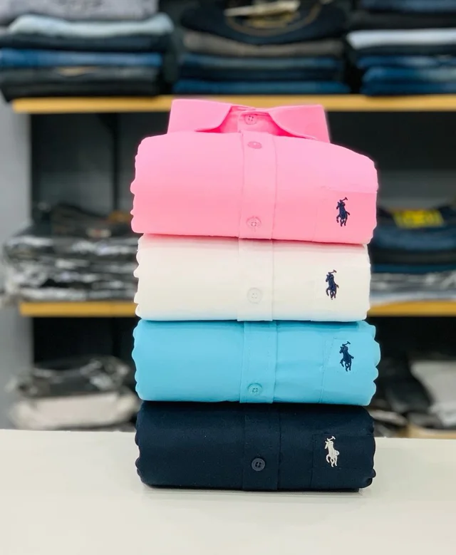 RL POLO Plain Shirt ( Combo Of 4pcs ) - L 40