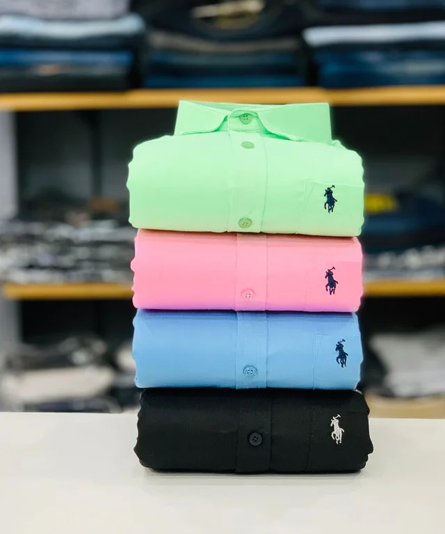 RL POLO Plain Shirt ( Combo Of 4pcs ) - L 40