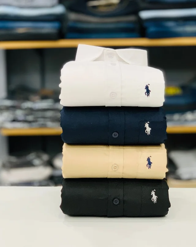 RL POLO Plain Shirt ( Combo Of 4pcs ) - L 40