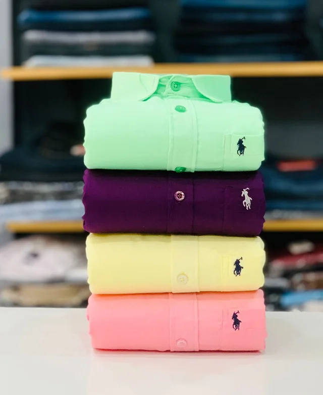 RL POLO Plain Shirt ( Combo Of 4pcs )