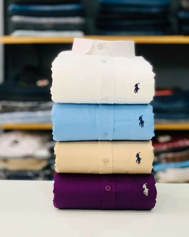 RL POLO Plain Shirt ( Combo Of 4pcs )