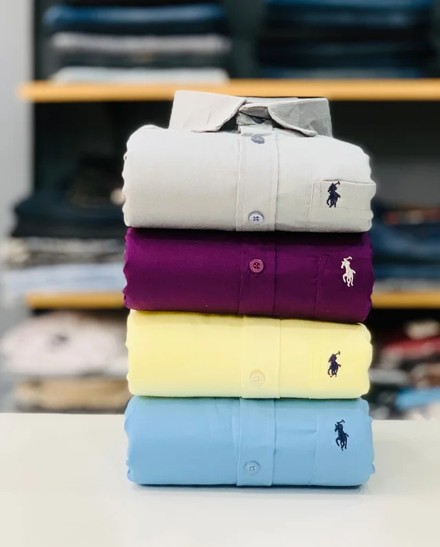 RL POLO Plain Shirt ( Combo Of 4pcs )