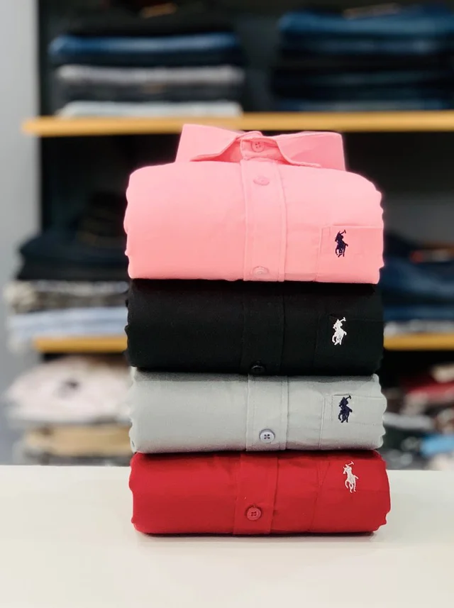 RL POLO Plain Shirt ( Combo Of 4pcs )