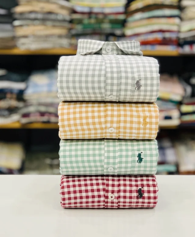 RL Polo Check Shirt (Pack of 4 Shirt) - M