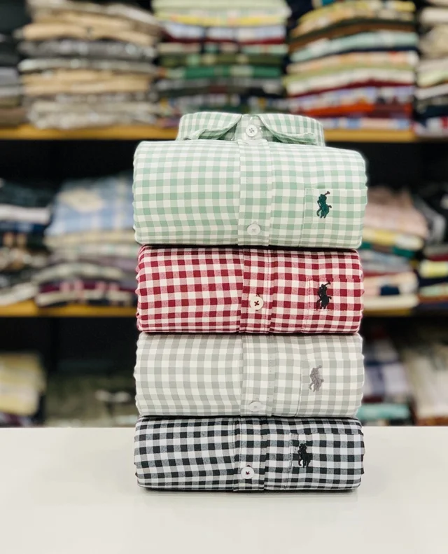 RL Polo Check Shirt (Pack of 4 Shirt) - M