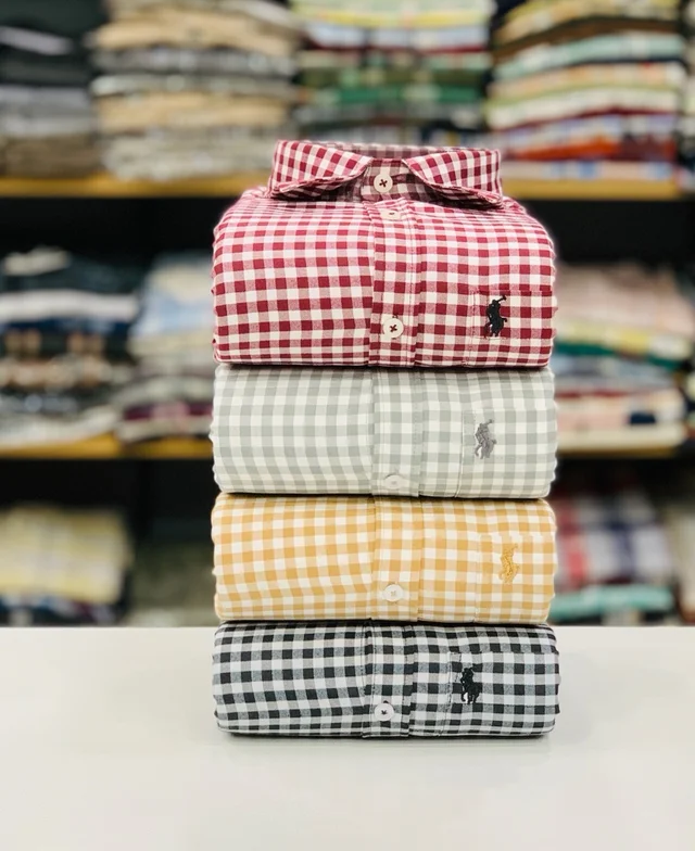 RL Polo Check Shirt (Pack of 4 Shirt) - M