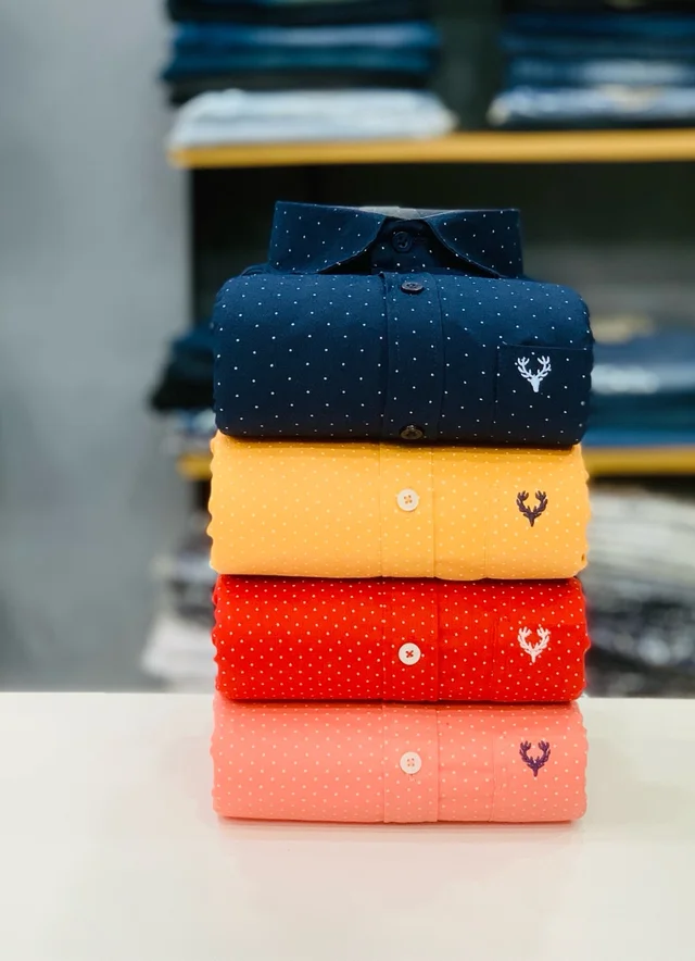 Allen Solly Dot Printed Shirt (Combo of 4pc)
