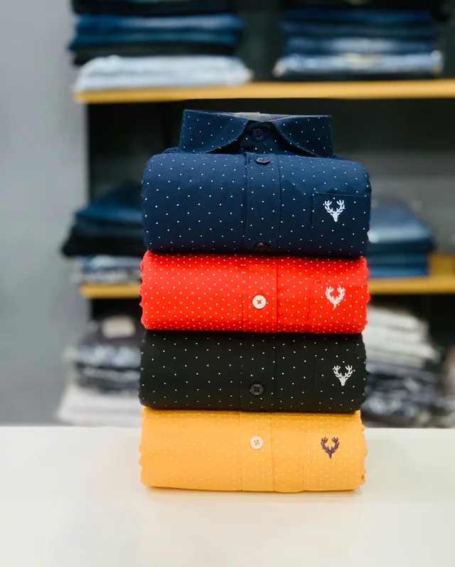 Allen Solly Dot Printed Shirt (Combo of 4pc) - Xl