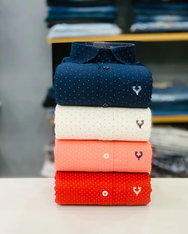 Allen Solly Dot Printed Shirt (Combo of 4pc) - L