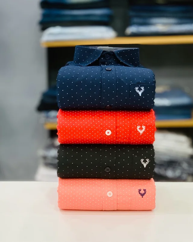 Allen Solly Dot Printed Shirt (Combo of 4pc)