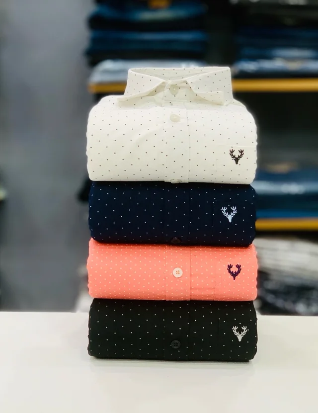 Allen Solly Dot Printed Shirt (Combo of 4pc) - Xxl