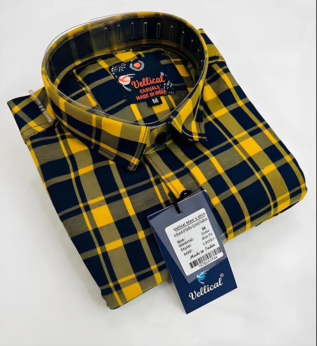 Vellical Men Shirts - Yellow, M