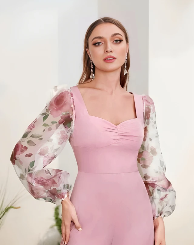 NEW FANCY JUMPSUIT - Pale Rose, XLL