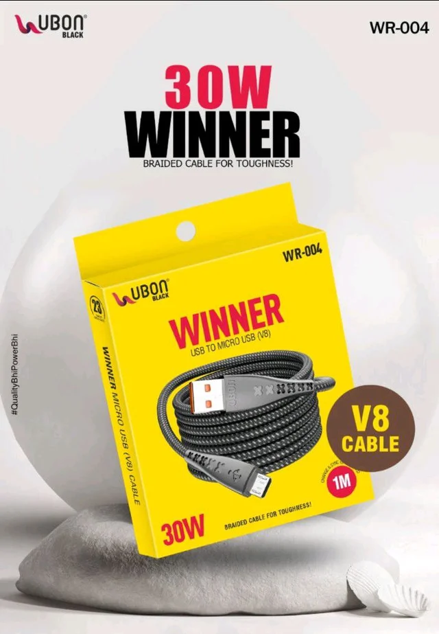 Ubon WR-004 30W Winner USB TO Micro (V8) Cable
