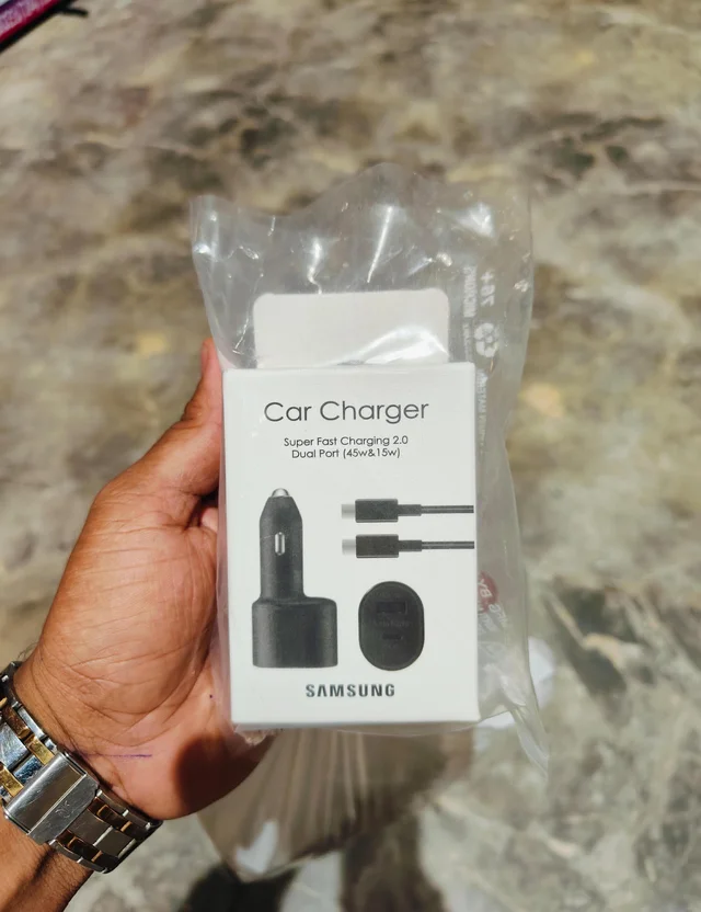 Samsung Car ChargerSuper Fast Charging 2.0 Dual Port (45w&15w)