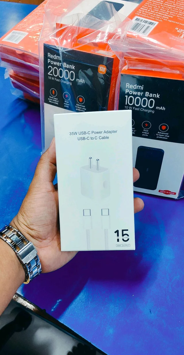 I PHONE 15 35W Original 💯 ⚡ CHARGER IMPORTANT PACKING SIDE MRP 3999*