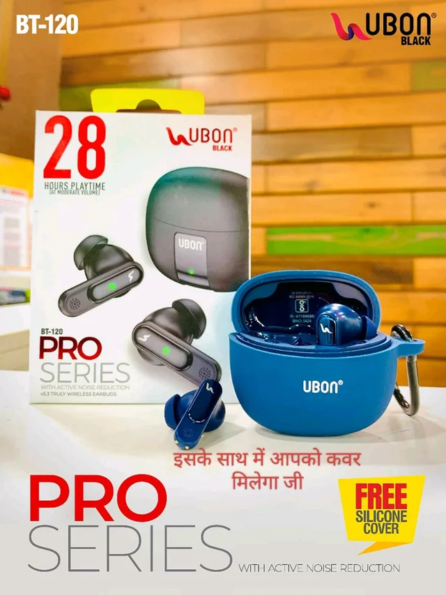 Ubon BT-120pro Series With Active Noise Reduction V5.3 Truly Wireless Earbuds