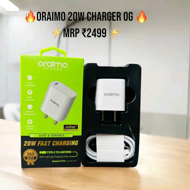 Oraimo 20W Fast OG Type C To Lightning Charger