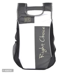 Stylish White and Grey Unisex Backpack
