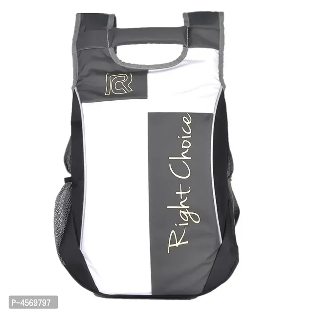 Stylish White and Grey Unisex Backpack