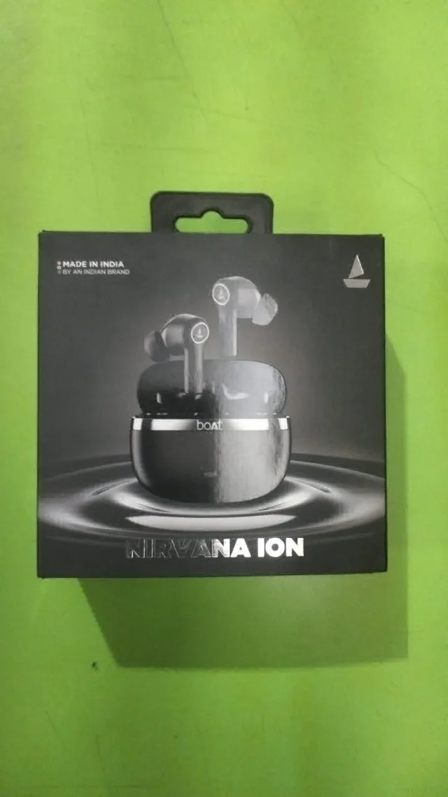 Boat boAt Nirvana Ion TWS Earbuds with 120 HRS Playback(24hrs/Charge), Crystal Bionic Sound with Dual EQ Modes, Quad Mics ENx™ Technology, Low Latency(60ms), in Ear Detection(Charcoal Black)