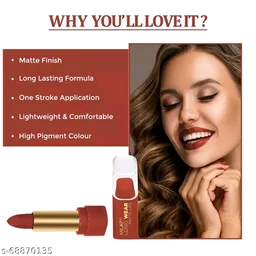 Milap MILAP LONG WEAR Matte Lipstick, Highly Pigmented Lipsticks for Women, Indian Nude Lipstick, (Indian Rose - 620) 4.2g