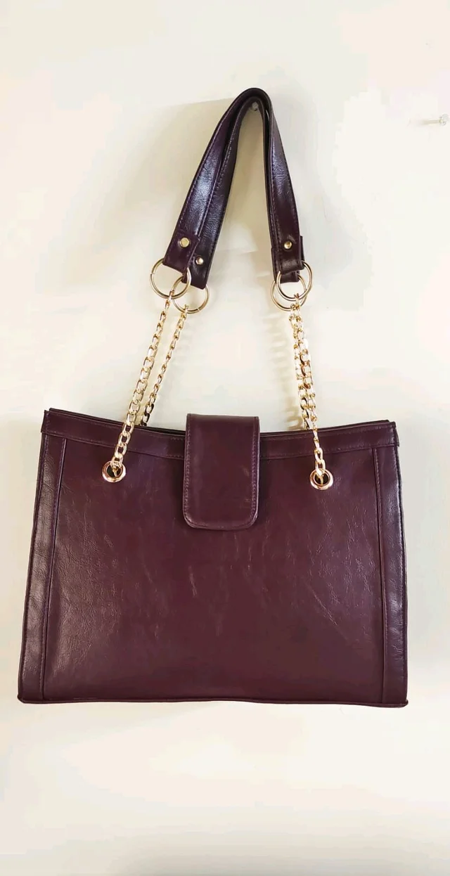 Spacious Office Tote Bag - Dark Rich Purple