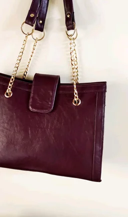 Spacious Office Tote Bag - Dark Rich Purple