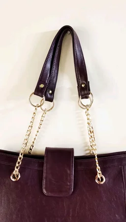 Spacious Office Tote Bag - Dark Rich Purple