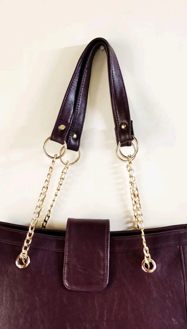Spacious Office Tote Bag - Dark Rich Purple