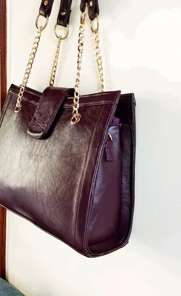 Spacious Office Tote Bag - Dark Rich Purple