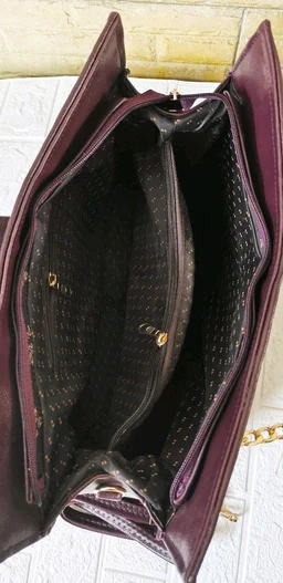 Spacious Office Tote Bag - Dark Rich Purple