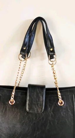Spacious Office Tote Bag - Rich Black