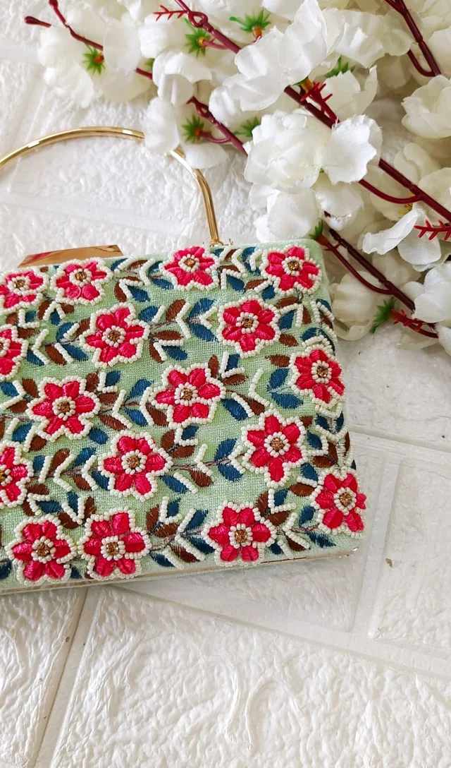 Luxe Editions Festive Clutch - Pastel Green