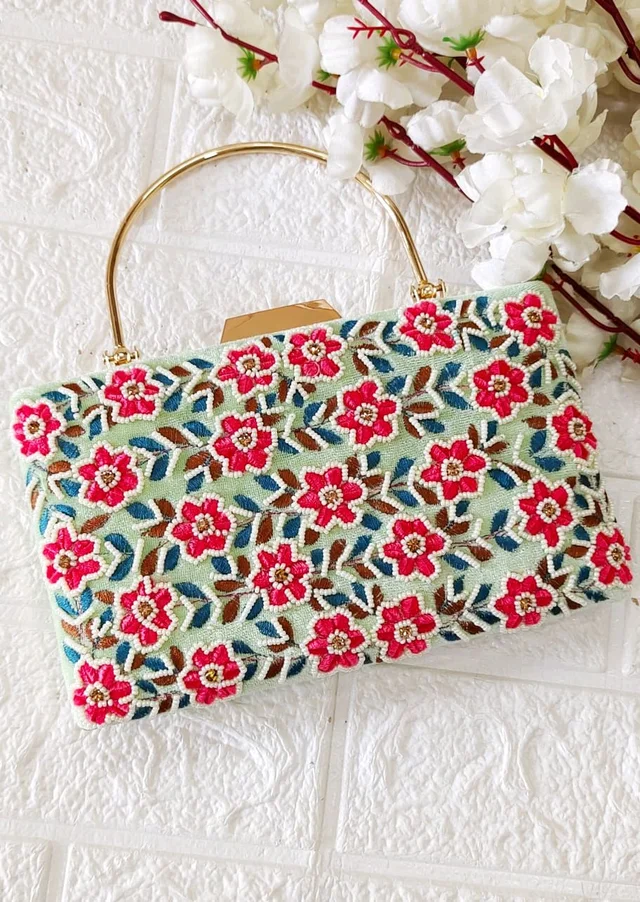 Luxe Editions Festive Clutch - Pastel Green