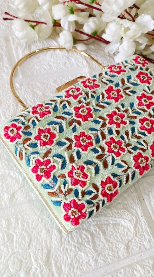 Luxe Editions Festive Clutch - Pastel Green