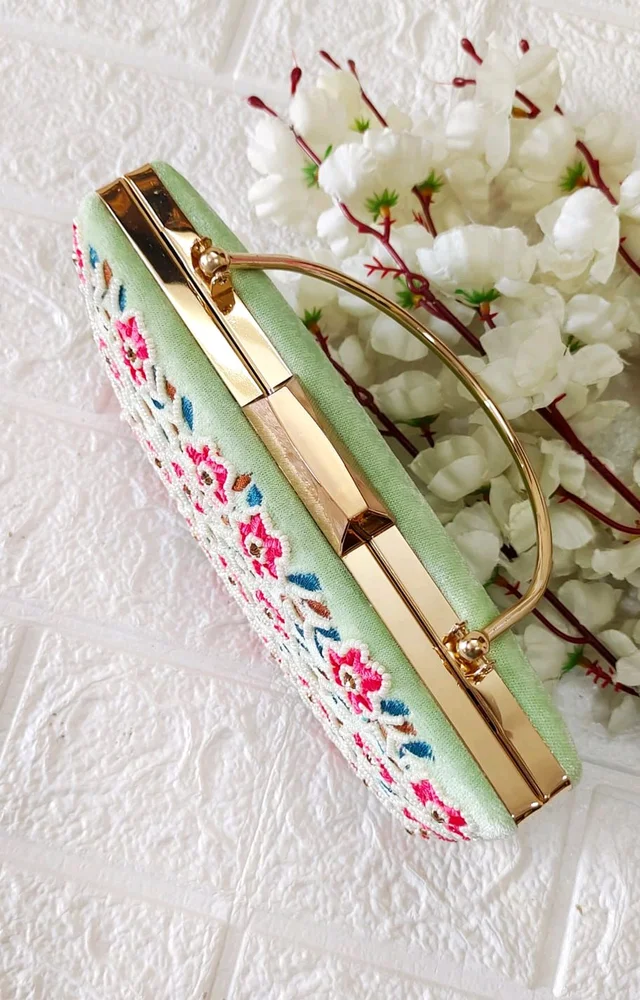 Luxe Editions Festive Clutch - Pastel Green