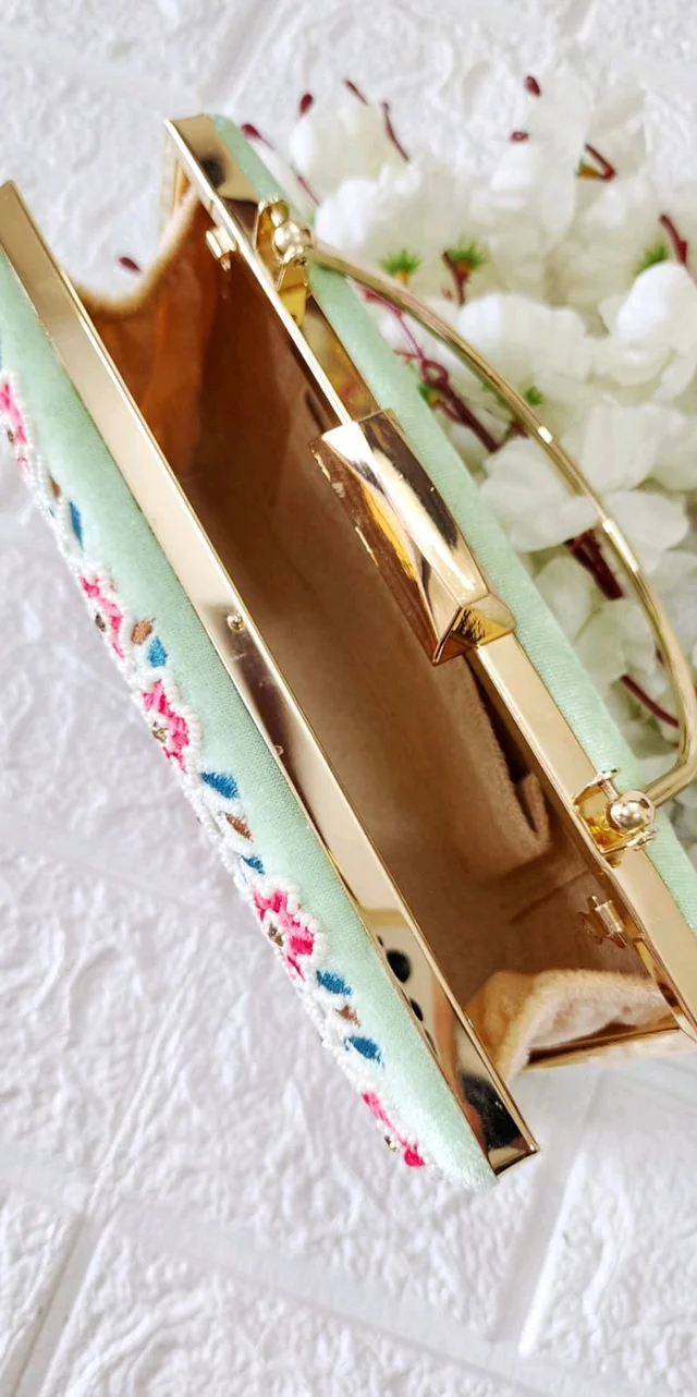 Luxe Editions Festive Clutch - Pastel Green