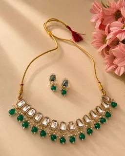 🌸Regal Kundan Drop Collection 🌸 - Maroon