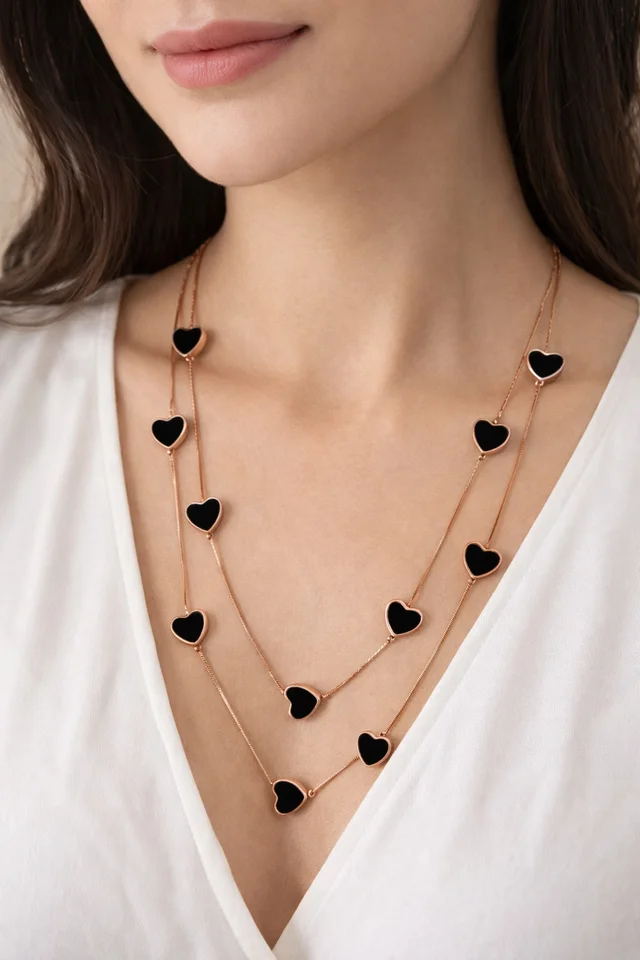 Stylish Layered Western Necklaces - heart