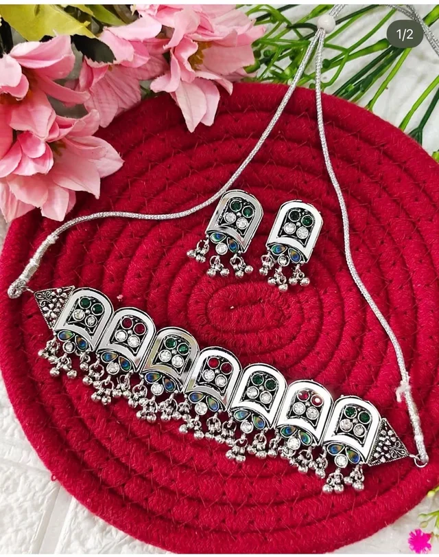 SheeshMahal Noor Choker Set - multi